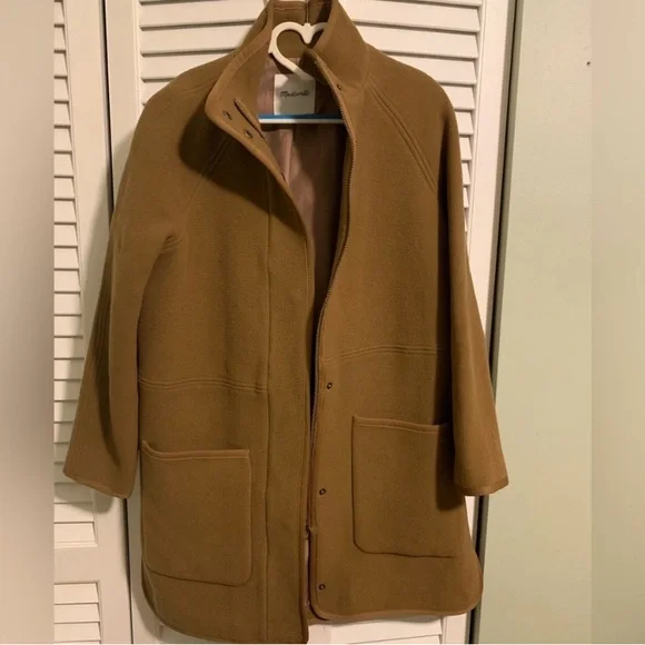 Madewell Cocoon Camel Wool Coat XS - Picture 5 of 6